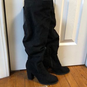 Black over the knee boots